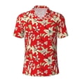 thumbnail image 2 of Daiia Lilies Flowers Pattern Men’s Polo Shirts,Solid Deck Shirt,Classic Fit, Breathable Cotton Polo for Casual and Sport Wear-Small, 2 of 7