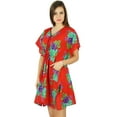 thumbnail image 2 of Bimba Womens Short Cotton Kaftan Caftan With Pockets Beach Coverup/ Sleep Wear, 2 of 7