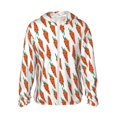 thumbnail image 1 of Lsque Carrot Pattern UPF 50+ Lightweight Sun Protection Men's Women's Long Sleeve Shirt, Hoodie Performance -Small, 1 of 7