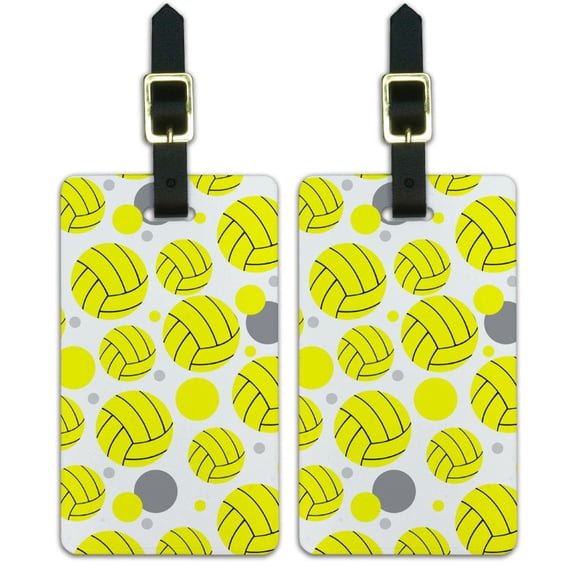 Water Polo Ball Luggage Suitcase Carry-On ID Tags Set of 2