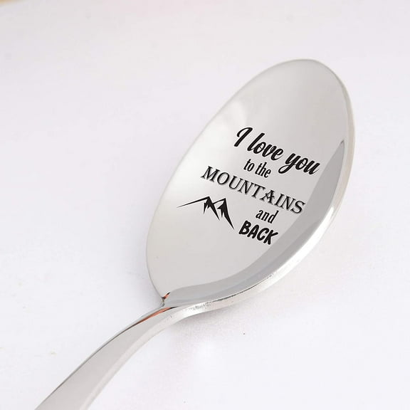 Gift for Boyfriend - I Love You to the Mountains and Back Spoon Gift for Men Women | Mother Daughter Gift | Gift For Husband Wife | Girlfriend Christmas Gift