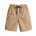 thumbnail image 7 of VV AVEORS Men'S Casual Shorts 9" Twill Cotton Stretch Drawstring Elastic Waist Lightweight Summer Beach Shorts With Pockets Khaki 2XL, 7 of 7
