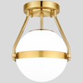 thumbnail image 1 of Lámpara de Techo Lakumu Globo Estilo Mid Century en Oro Cepillado, 1 of 8