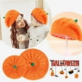 thumbnail image 2 of POETANCE Parent Child Hat Halloween Pumpkin Hat Adult Winter Warm Cotton Running Sports Warm Parent Child Knitted Hat Adult style Orange One Size, 2 of 9