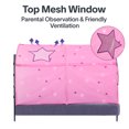 thumbnail image 5 of Twin Bed Canopy Kids Play Tent, Starlight Dream Tent for Kids, Twin Bed Playhouse with Glow-in-the-Dark Stars, Pop-Up Portable Privacy Space for Boys & Girls, Indoor Camping, Reading, Play,Pink, 5 of 8