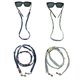 thumbnail image 1 of 2 X Gafas Antideslizantes Gafas Landyard Holder ejercicio Anteojos Cadenas Correa Salvador Dali Cuerda de gafas retro de moda, 1 of 10