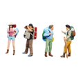 thumbnail image 2 of LeeQinersw 1:64 Miniature Figures Miniature People Figurines Hiking Collectibles Decorative 4pcs, 2 of 9