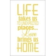 thumbnail image 2 of Love Home Decor Life Takes Us Places Wall Decals Vinyl Lettering Quotes 23x11-Inch Buttercream, 2 of 2
