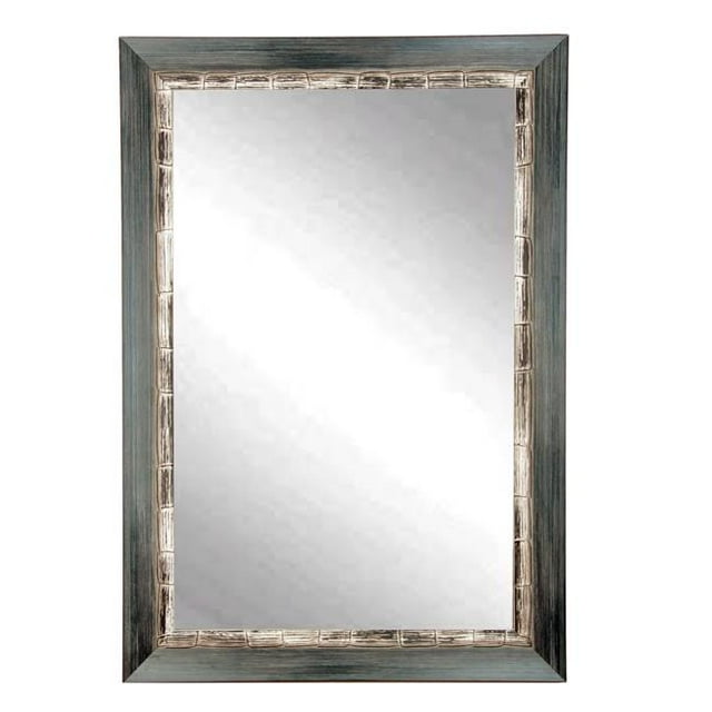 BrandtWorks Miroir de Chalet, 32 "x 50", Vieilli Bleu Gris