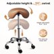 thumbnail image 2 of Taburete con ruedas OmySalon, ergonómico, marrón, 2 of 9