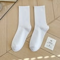 thumbnail image 3 of 33 Couleurs Chaussettes de Créateur Femmes Couleur Unie Noir Blanc Rose Respirant Coton Doux Chaussettes de Sport Mode Filles Bas Bas Rouge s'Adapte EU 34-41, 3 of 6