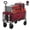 Red, variant on Gianna Collapsible Folding Wagon, Heavy Large Capacity Garden Wagon, Big Bucket Beach Cart with Multi-Terrain Brake Wheels for Outdoor Camping, Shopping, 28.7" X 18.7" X 35.4",Black