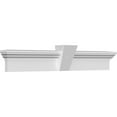 thumbnail image 3 of Ekena Millwork 42" Bottom Width x 45 1/2" Top Width x 6"H x 1"P Traditional Crosshead w/ Flat Keystone, 3 of 24