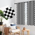 Black and White Checkered Pattern Blackout Curtains,Triple Weaved ...