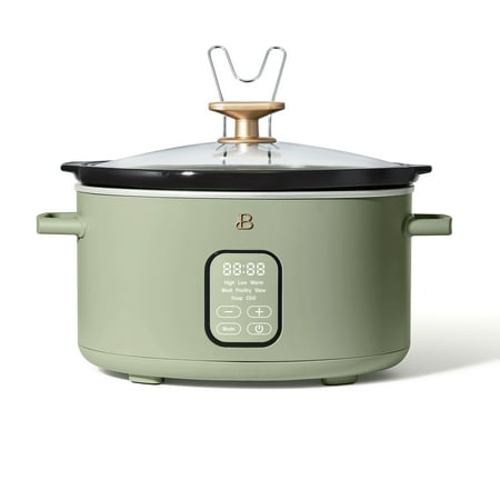 Beautiful 6 Quart Programmable Slow Cooker, Sage Green by Drew Barrymore