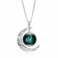 thumbnail image 1 of Collar de astrología para mujer | Colgante del zodiaco, regalo para esposa, novia o mamá | Colgante de aleación de cristal de 0,8 x 3,6 cm con cadena de 45 cm | Ideal para cumpleaños, Navidad, aniver, 1 of 1