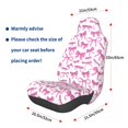 thumbnail image 3 of Wukai Pink bows Full Set Car Seat Covers with Soft Padding Universal Auto Front Seats Protector and Cushion Mat, 3 of 5