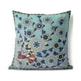 thumbnail image 3 of Leafy Peacock Circles Throw Pillow with Removable Cover in Green 18x18, 3 of 6