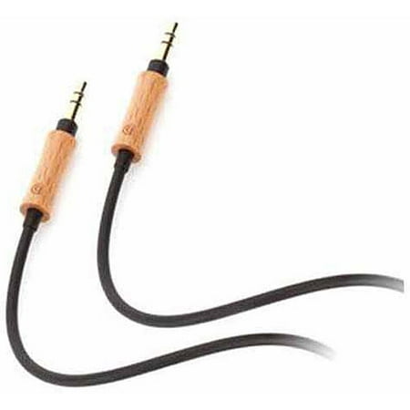Griffin Beech WoodTones Aux Cable, Stereo audio cable plugs jacketed with real wood
