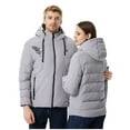 thumbnail image 4 of Kmdttou Women's Heated Waterproof Rain Jacket USB Intelligent Constant Temperature Heated Windproof Plus Size Coat For Men And Women Winter 4 Heated Jacket Coat Gray 2XL, 4 of 7