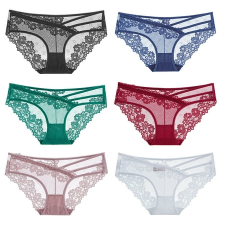 

Xmarks Women Lace Briefs Ladies Sweet Bowknot Panties Hollow out Underwear(3-Packs)