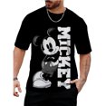 thumbnail image 3 of 2024 Nueva tendencia Miniso Mickey Mouse estampado niños verano Harajuku casual todo partido moda cuello redondo manga corta camiseta para hombres, 3 of 4