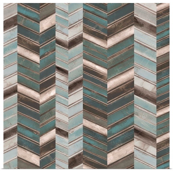 Great BIG Canvas | Rolled Jennifer Goldberger Poster Print entitled Stacked Chevron I