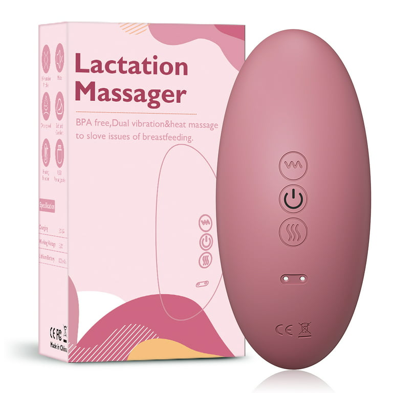 MISSAA Lactation Massager, Soft & Warm Breast Massager Breastfeeding