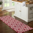 thumbnail image 3 of TOWN & COUNTRY EVERYDAY Walker Modern Diamond Everwash® Washable Multi-Use Decorative Rug with Non-Slip Backing, Red, 24"x72", 3 of 11