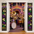 thumbnail image 5 of Mardi Gras Decorations Banner a Set of 2, 12" x 71" New Orleans Party Door Porch Sign Banner for Home Yard Lawn Front Door Decor, Mardi Gras Parties Decoration Indoor Outdoor, 5 of 7