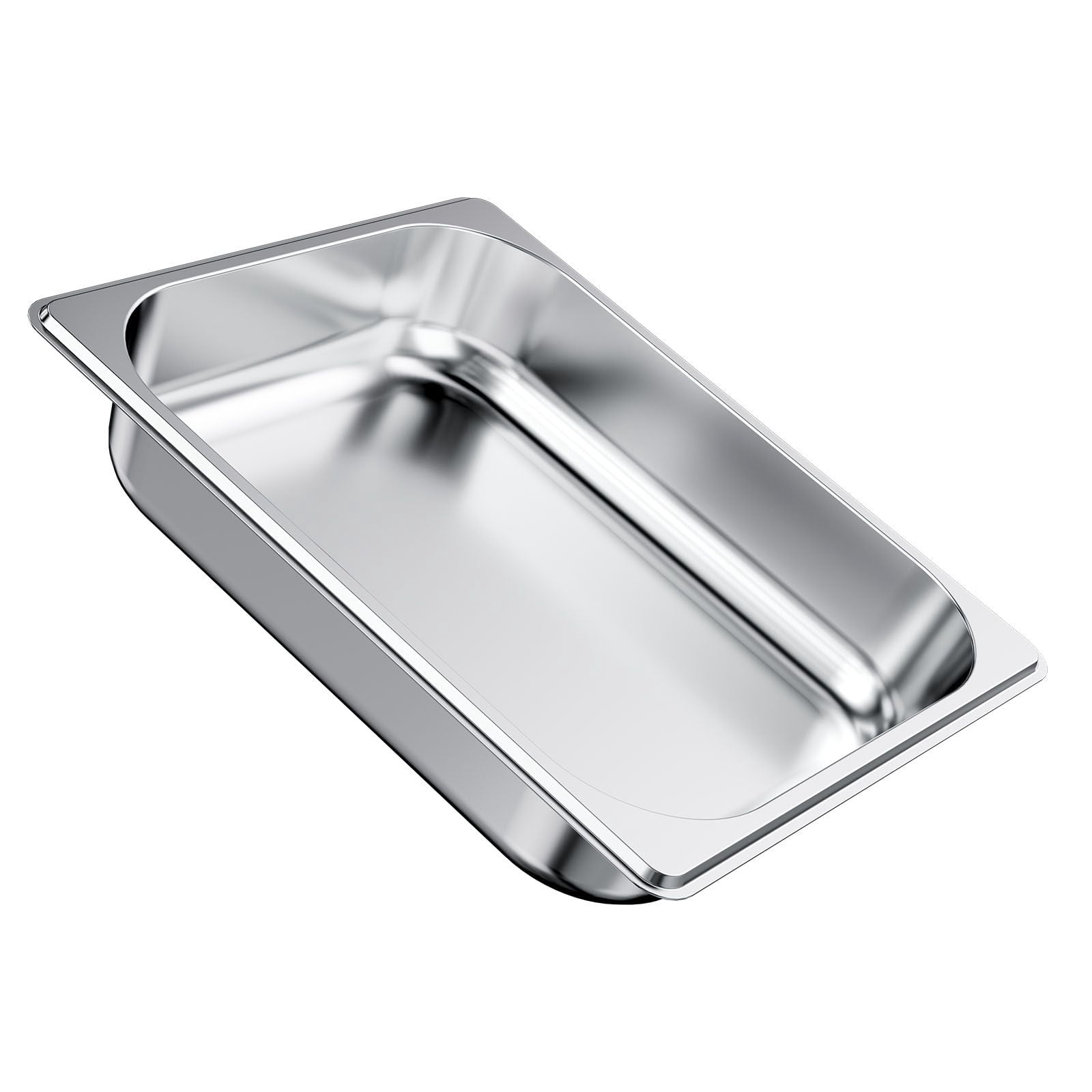 Stainless Steel Hotel Pan 1/2 Size 2.5 Inch Deep 4-Pack 22 Gauge for Catering Buffet
