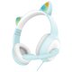 thumbnail image 3 of Seitruly G19 Pink Cat Ear Cute Girl Auriculares para juegos con micrófono Reducción de ruido Estéreo Música RGB Flash Light Auriculares con cable Cables de audio/vídeo azul claro, 3 of 8