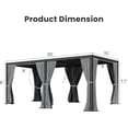 thumbnail image 6 of 10'x20' Adjustable Louvered Pergola, Heavy-Duty Aluminum Outdoor Pergola, Metal Hardtop Pergola with Adjustable Roof for Patio, Deck, Garden, Yard, Black, 6 of 9
