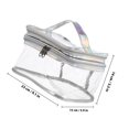 thumbnail image 2 of HINTRMENT 1Pcs Silver PVC Makeup Storage Bag For Cosmetic Tools And Personal Care 11.8X5.9X5.5In, 2 of 7