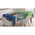 thumbnail image 1 of Ambesonne Fine Art Tablecloth Rectangular Table Cover, Vibrant Forest Tree Leaves, 52"x70", Multicolor, 1 of 3