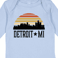 thumbnail image 4 of Inktastic Detroit Michigan Skyline Retro Boys or Girls Long Sleeve Baby Bodysuit, 4 of 5