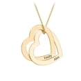 thumbnail image 1 of Engravable Interlocking Double Heart Pendant, 1 of 6