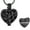 Black, variant on Heart Vial Locket Memorial Cremation Jewelry for Ashes Holder Urn Necklace Keepsake Jewelry