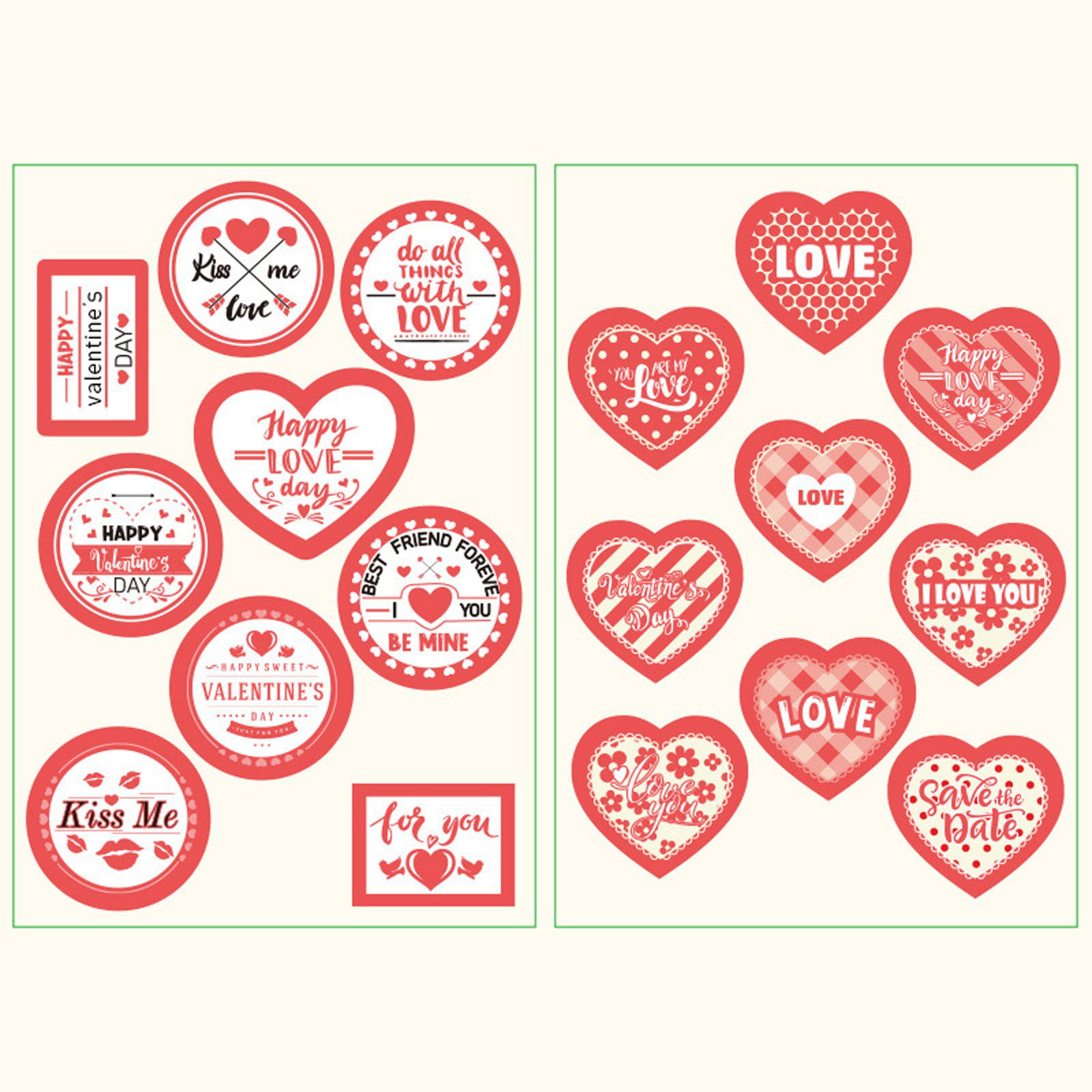 Heiheiup Body Favors Love For Valentine's Gift Wedding Stickers Party Day  Sweet Cartoon Party Couples Wall Sticker Kids Stickers Bulk 