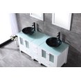 thumbnail image 6 of 60inch White Bathroom Vanity Cabinet Optional Double Sink Tempered Glass Top Mirror for Standard Bathroom, 6 of 6
