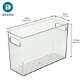 thumbnail image 3 of Plastic Storage Bin with Handles - Ideal for Kitchen, Bathroom, or Home Office Storage and Organization - Made in USA, 3 of 8