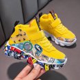 thumbnail image 2 of NOLDARES Little & Big Kids Shoes Breathable Sneakers for Boys Girls Athletic Running Shoes(Yellow,10), 2 of 5