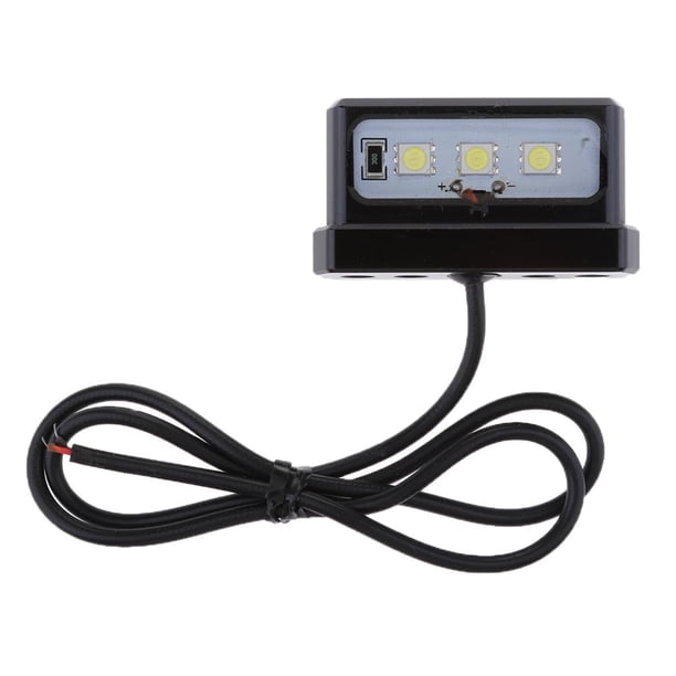Lámpara LED de luz de freno trasera para matrícula de motocicleta para R1 R6 mt09 Negro kusrkot Luz de matrícula LED