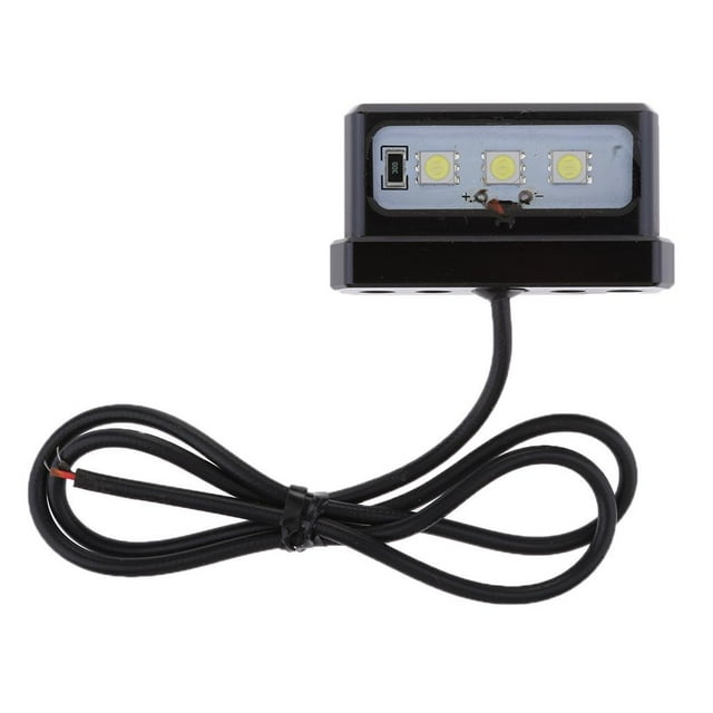 jinwen Motorcycle License Plate Holder Light Rear Tail Lamp for Z800 Black