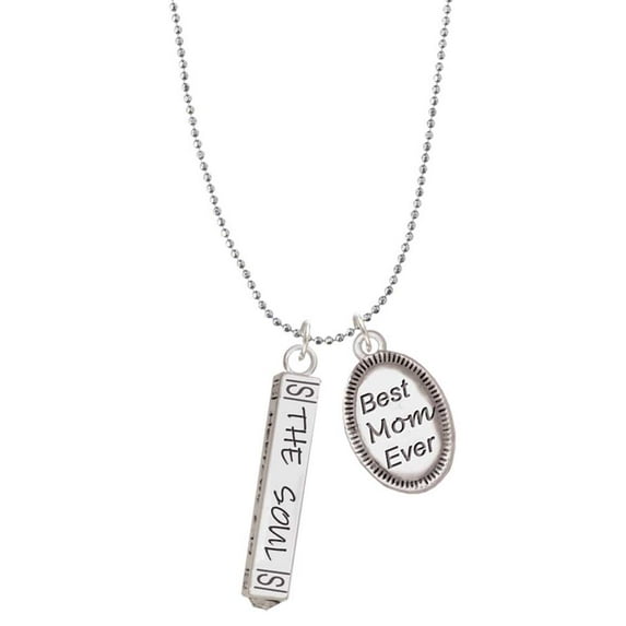 Delight Jewelry Hope Anchors the Soul Bar Best Mom Ever Charm Necklace