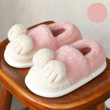 

CoCopeaunt 2022 New Cute Cat Claw Fur Slippers Winter Plush Cotton Slippers Men s Women s Indoor Home Slippers Woman Non Slip Boot Slippers