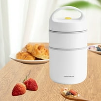 AuroraX Insulated Double-Layer Soup Mug with Lid 16 Oz Travel Warmer Stainless Steel Soup Mug with Handle Cute Novelty Funny Cup Birthday Gifts for Women Men Office Coworkers(White)