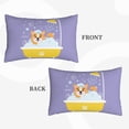 thumbnail image 4 of Bixox Corgi Washing in Bathtub Printed Pillow Protector,Super Soft Ideal for Home,Guests,Rentals - 14"x20", 4 of 8