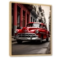 thumbnail image 2 of Designart "Preserving Red Cuban Car Legacy" Cuba Floater Framed Canvas Wall Art, 2 of 5