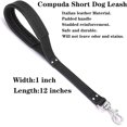 thumbnail image 2 of Compuda Cuir Court FYBTO avec Poignée Rembourrée Laisses Courtes de Circulation pour les Chiens de Taille Moyenne Formation Marche 12/18inch, 2 of 7